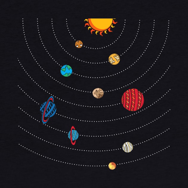 Solar System In Dark Space Funny For Astronomer Nine Planets by mangobanana